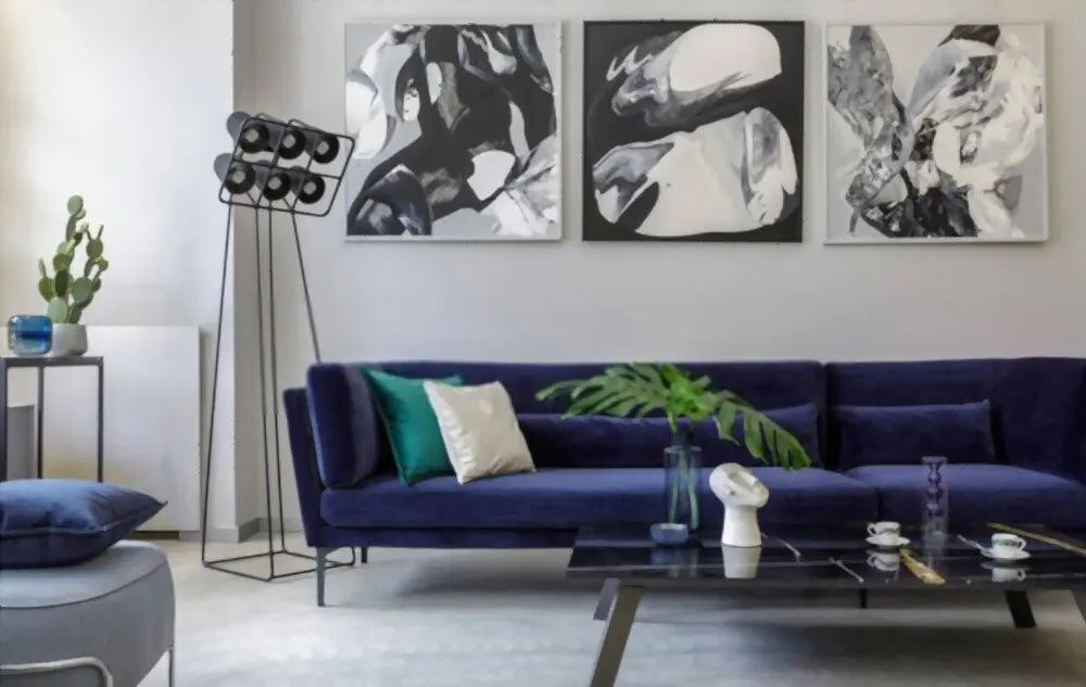 BLUE VELVET COUCH