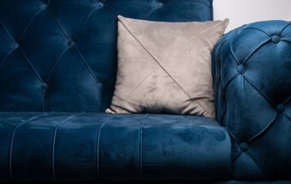 BLUE VELVET COUCH 