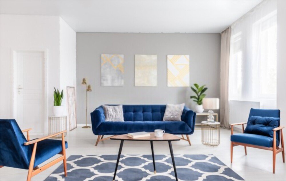 BLUE VELVET COUCH