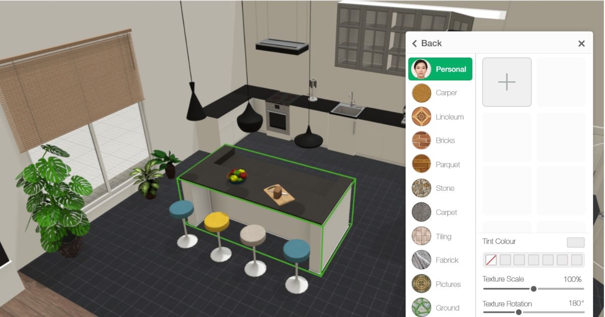 Online kitchen planner Planner5D ACTIVE MY HOME